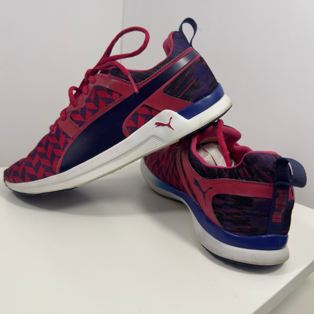 Puma Pulse XT Clash Womens Size‎ 7.5 Pink Blue Geometric Cross Training Shoes